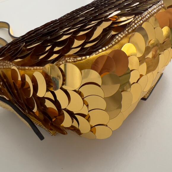 Fendi Mini Gold Sequin Baguette - Picture 8 of 9